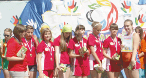 Чемпион в пионерболе - команда 