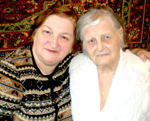 Полина Гудзь с дочерью Натальей