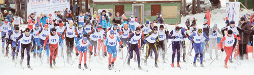 Старт забега юношей 17-18 лет